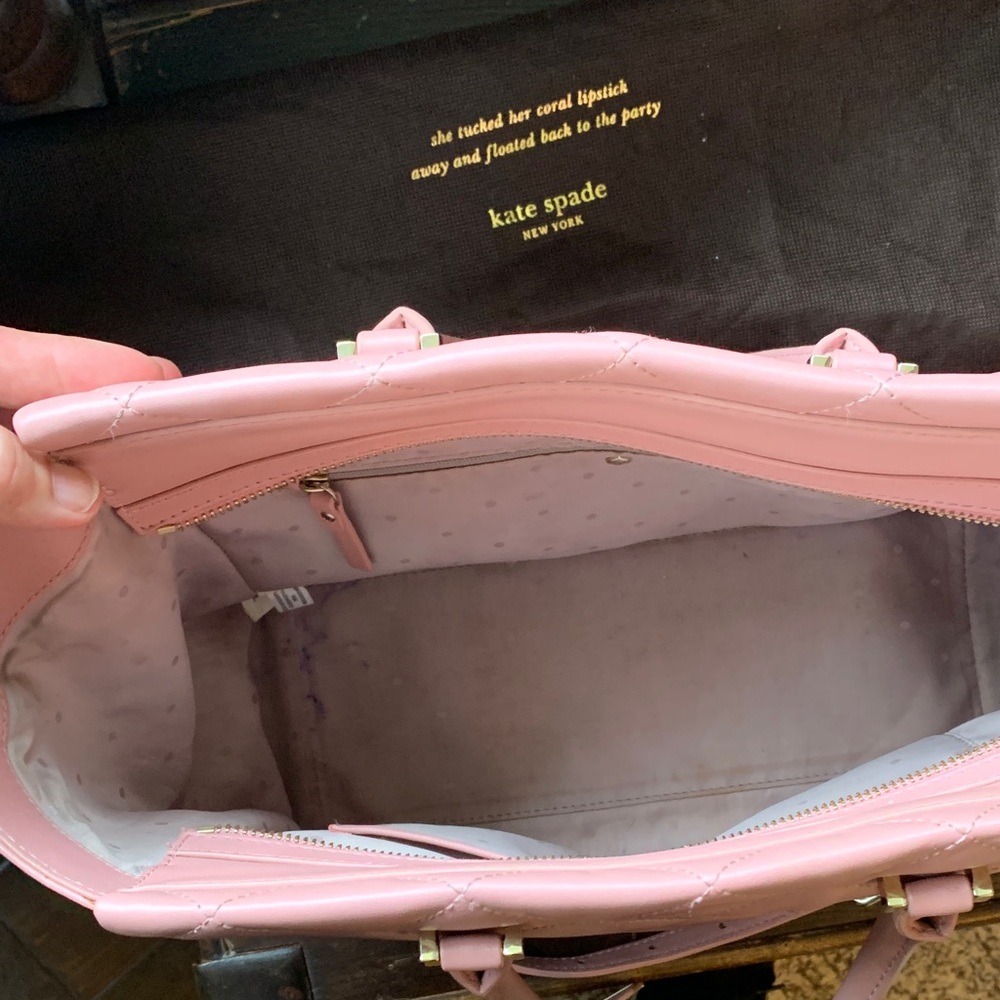 Kate Spade Blush Quilted Tote Bag - Picture 7 of 10